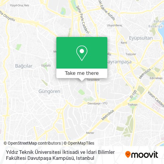 Yıldız Teknik Üniversitesi İktisadi ve İdari Bilimler Fakültesi Davutpaşa Kampüsü map