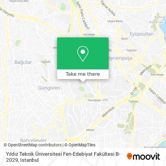 Yıldız Teknik Üniversitesi Fen-Edebiyat Fakültesi B-2029 map