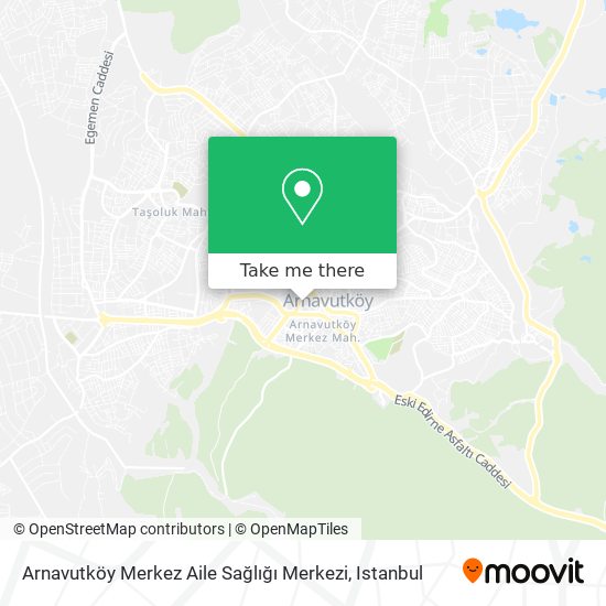 Arnavutköy Merkez Aile Sağlığı Merkezi map