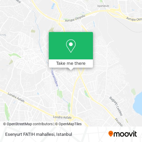 Esenyurt FATIH mahallesi map