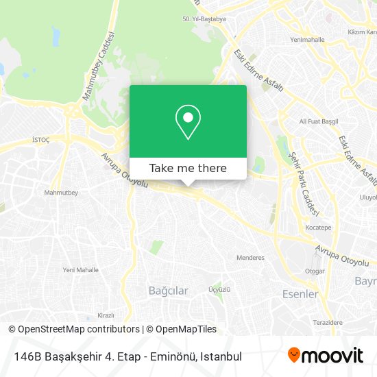 146B Başakşehir 4. Etap - Eminönü map