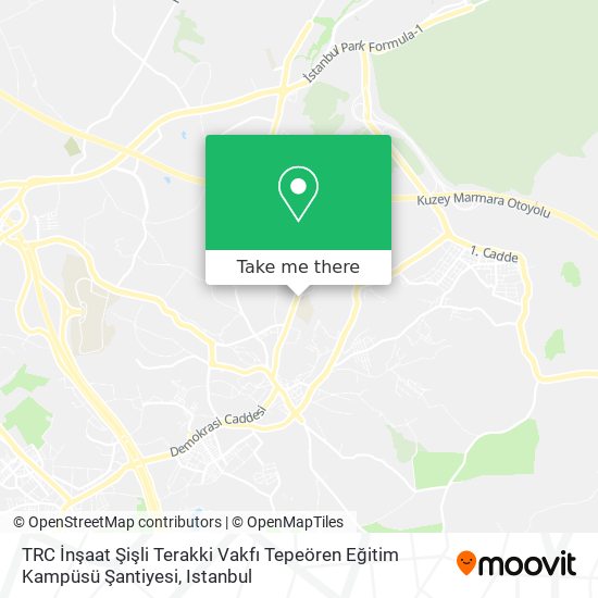 TRC İnşaat Şişli Terakki Vakfı Tepeören Eğitim Kampüsü Şantiyesi map