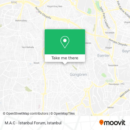 M.A.C - İstanbul Forum map