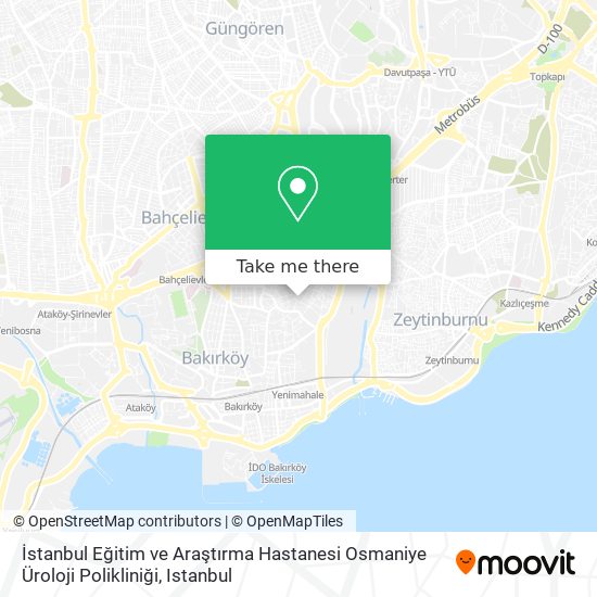 İstanbul Eğitim ve Araştırma Hastanesi Osmaniye Üroloji Polikliniği map