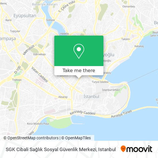 SGK Cibali Sağlık Sosyal Güvenlik Merkezi map