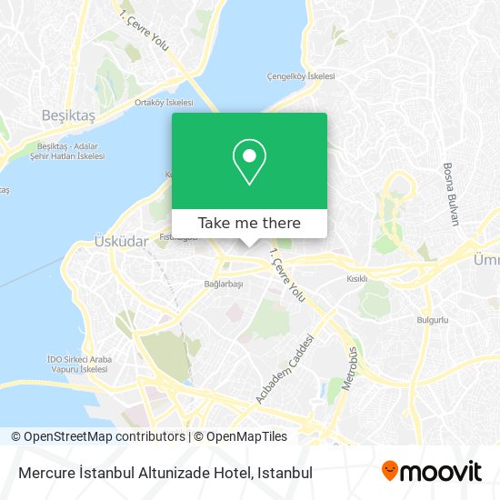 Mercure İstanbul Altunizade Hotel map