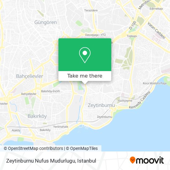 Zeytinburnu Nufus Mudurlugu map