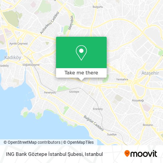 ING Bank Göztepe İstanbul Şubesi map