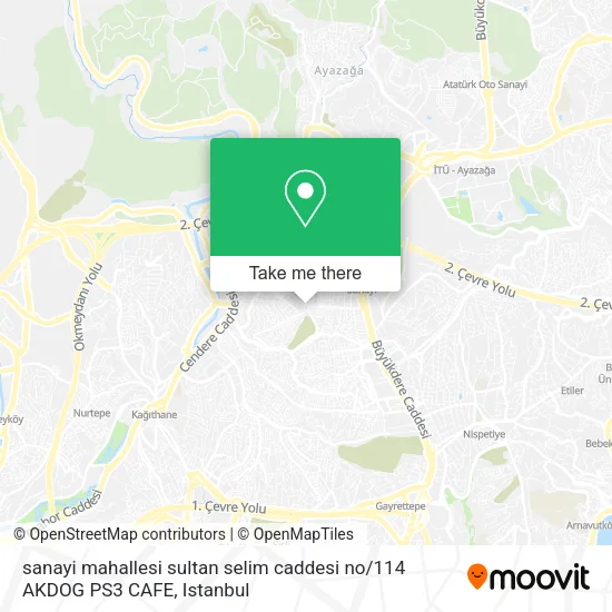 sanayi mahallesi sultan selim caddesi no / 114  AKDOG PS3 CAFE map