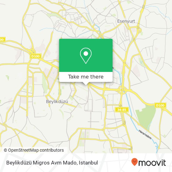 Beylikdüzü Migros Avm Mado map