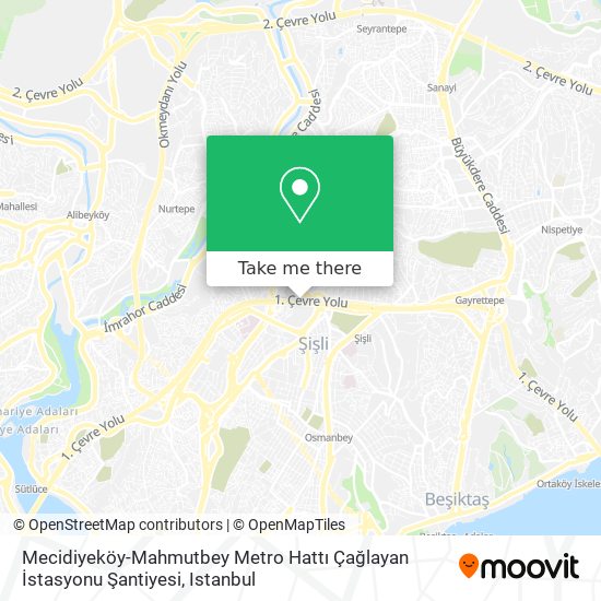 Mecidiyeköy-Mahmutbey Metro Hattı Çağlayan İstasyonu Şantiyesi map