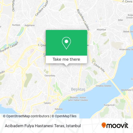 Acibadem Fulya Hastanesi Teras map