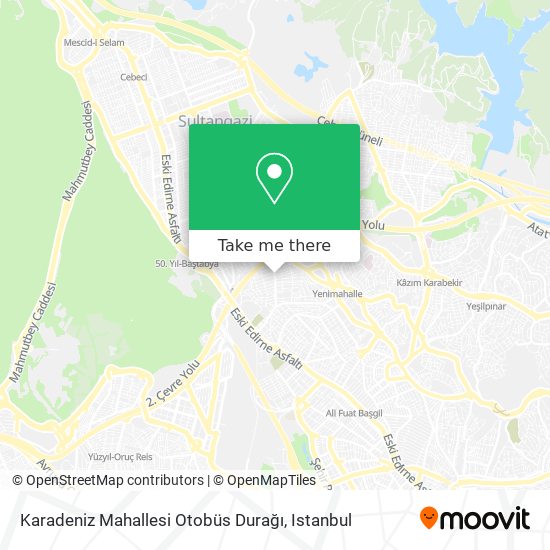 Karadeniz Mahallesi Otobüs Durağı map