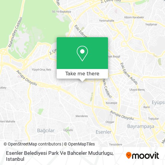 Esenler Belediyesi Park Ve Bahceler Mudurlugu map