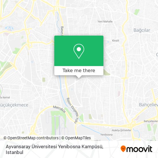 Ayvansaray Üniversitesi Yenibosna Kampüsü map