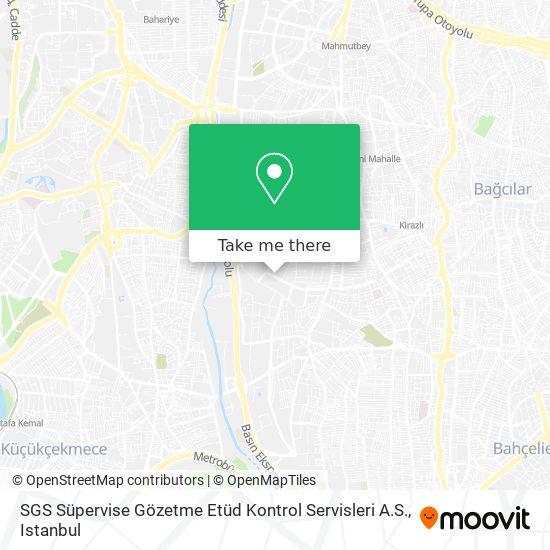 SGS Süpervise Gözetme Etüd Kontrol Servisleri A.S. map