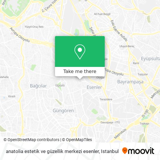 anatolia estetik ve güzellik merkezi esenler map