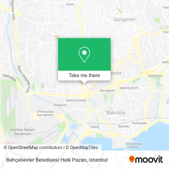 Bahçelievler Belediyesi Halk Pazarı map