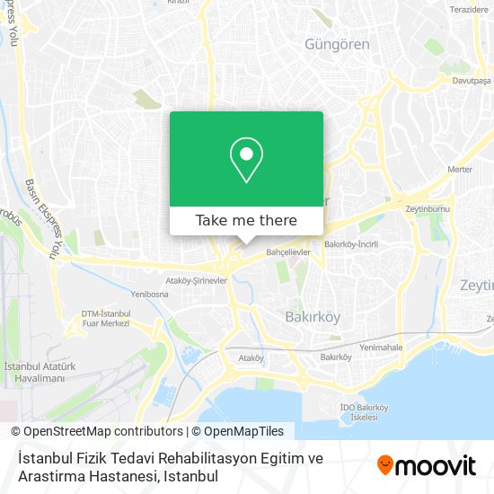 İstanbul Fizik Tedavi Rehabilitasyon Egitim ve Arastirma Hastanesi map