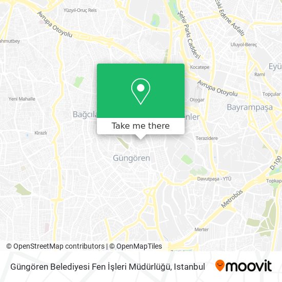 Güngören Belediyesi Fen İşleri Müdürlüğü map