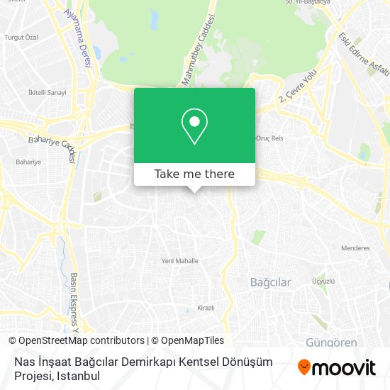 Nas İnşaat Bağcılar Demirkapı Kentsel Dönüşüm Projesi map