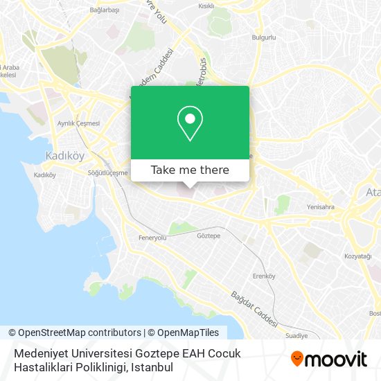 Medeniyet Universitesi Goztepe EAH Cocuk Hastaliklari Poliklinigi map