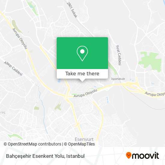 Bahçeşehir Esenkent Yolu map