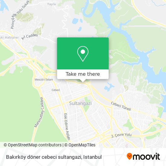 Bakırköy döner cebeci sultangazi map