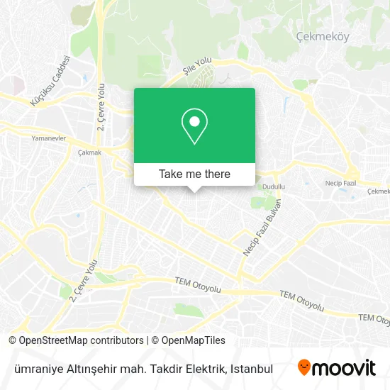 ümraniye Altınşehir mah. Takdir Elektrik map