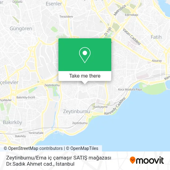 Zeytinburnu / Erna  iç çamaşır SATIŞ mağazası  Dr.Sadık Ahmet cad. map