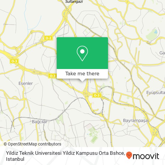 Yildiz Teknik Universitesi Yildiz Kampusu Orta Bshce map