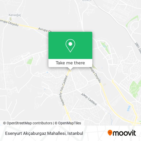 Esenyurt Akçaburgaz Mahallesi map