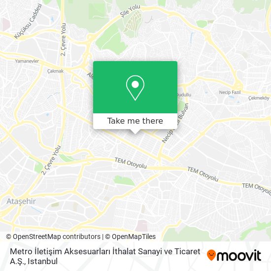 Metro İletişim Aksesuarları İthalat Sanayi ve Ticaret A.Ş. map