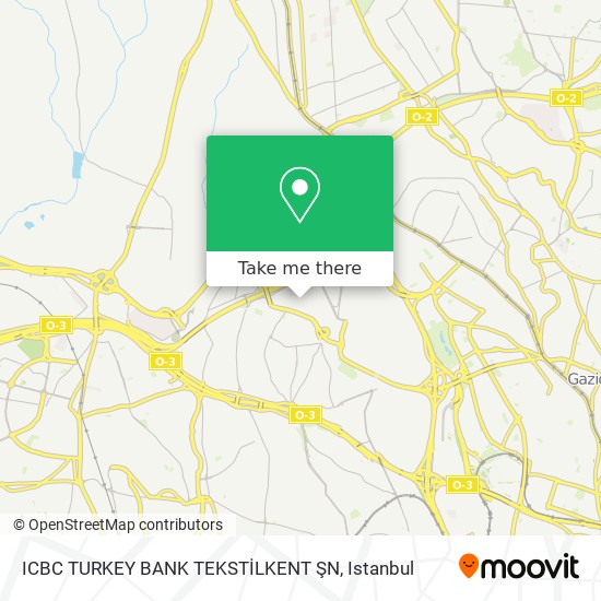 ICBC TURKEY BANK TEKSTİLKENT ŞN map