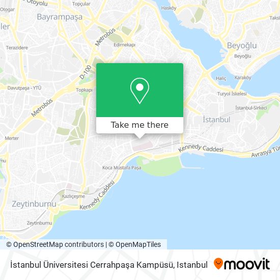 how to get to istanbul universitesi cerrahpasa kampusu in cerrahpasa fatih by bus metro cable car or train