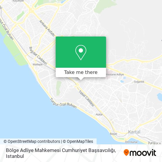 Bölge Adliye Mahkemesi Cumhuriyet Başsavcılığı map