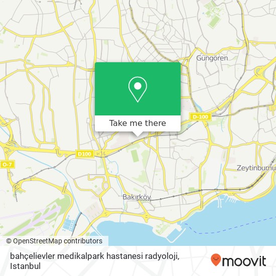 bahçelievler medikalpark hastanesi radyoloji map