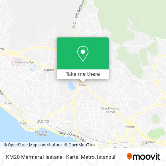 KM20 Marmara Hastane - Kartal Metro map