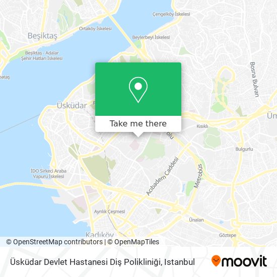 Üsküdar Devlet Hastanesi Diş Polikliniği map