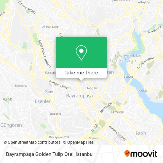 Bayrampaşa Golden Tulip Otel map