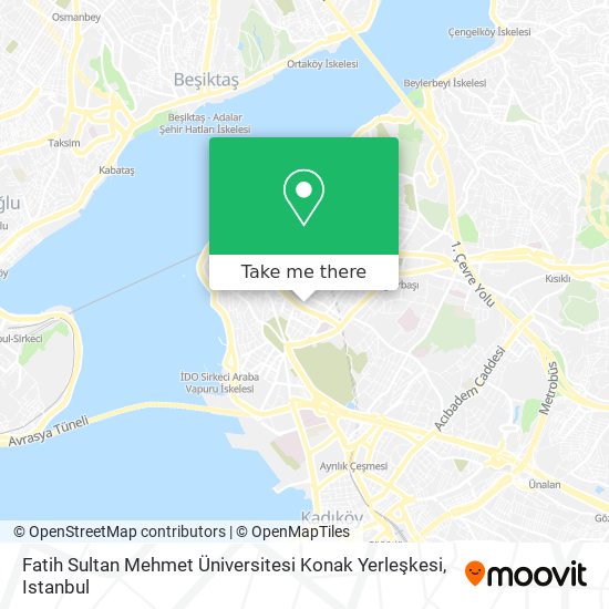 Fatih Sultan Mehmet Üniversitesi Konak Yerleşkesi map