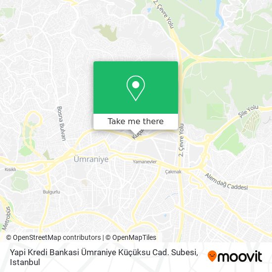 Yapi Kredi Bankasi Ümraniye Küçüksu Cad. Subesi map