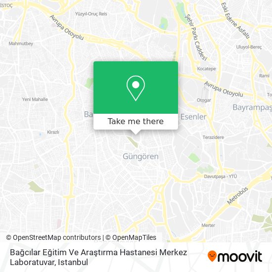 Bağcılar Eğitim Ve Araştırma Hastanesi Merkez Laboratuvar map