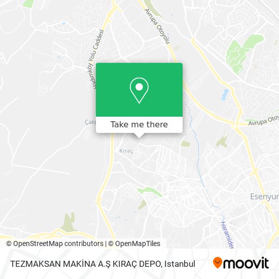 TEZMAKSAN MAKİNA A.Ş KIRAÇ DEPO map