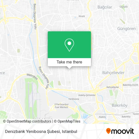 Denizbank Yenibosna Şubesi map