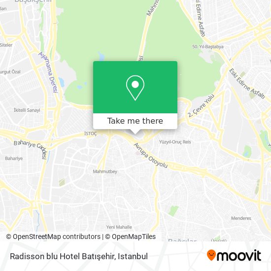 Radisson blu Hotel Batışehir map