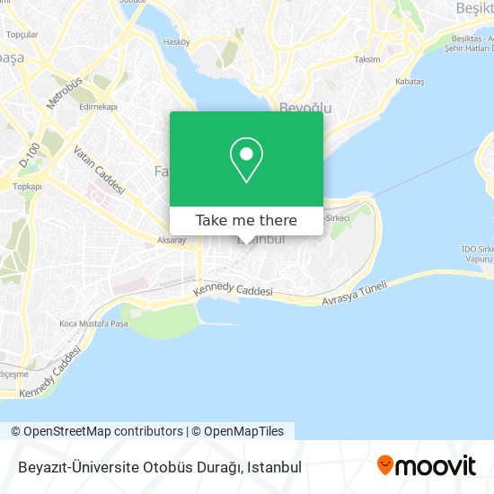Beyazıt-Üniversite Otobüs Durağı map