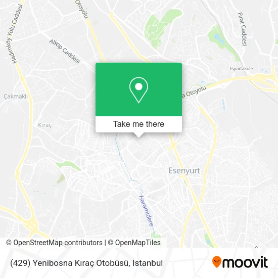 (429) Yenibosna Kıraç Otobüsü map