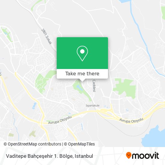 Vaditepe Bahçeşehir 1. Bölge map