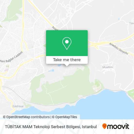 TÜBİTAK MAM Teknoloji Serbest Bölgesi map